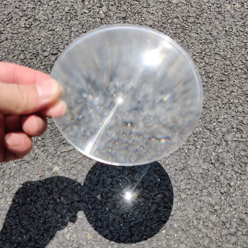 Six Seasons Fresnel Lens, Diameter 100mm (4''), Focal Length 50mm, Acrylic Lens (not Glass), for Physics Classroom, Solar Heating, Magnifiying. (Focal Length 50mm) - Image 4